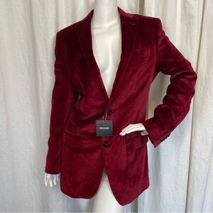 INDOCHINO- NWT Women’s Burgundy Velvet Suit Blazer Women’s Size Small
